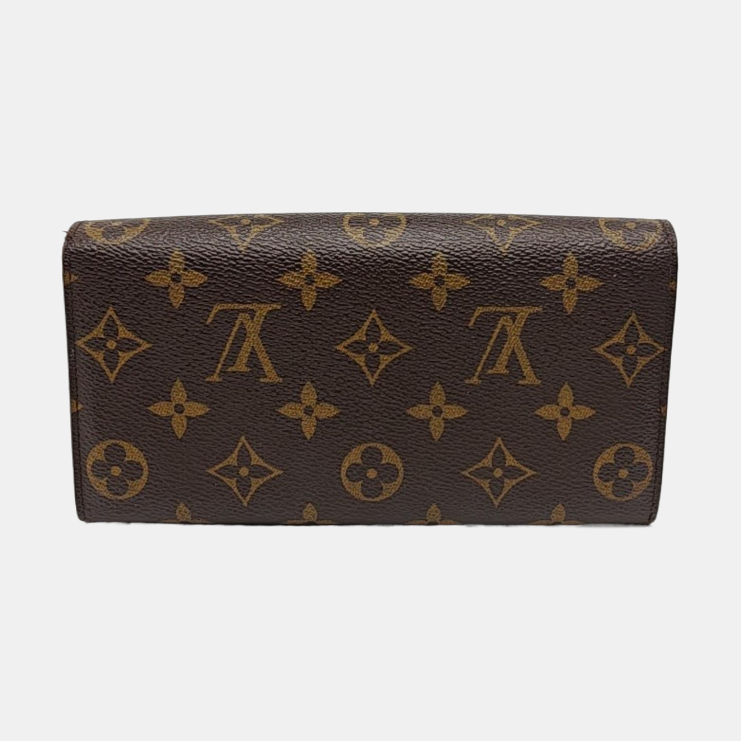 PORTE MONNAIE Monogram Coated Canvas Brown Wallet
