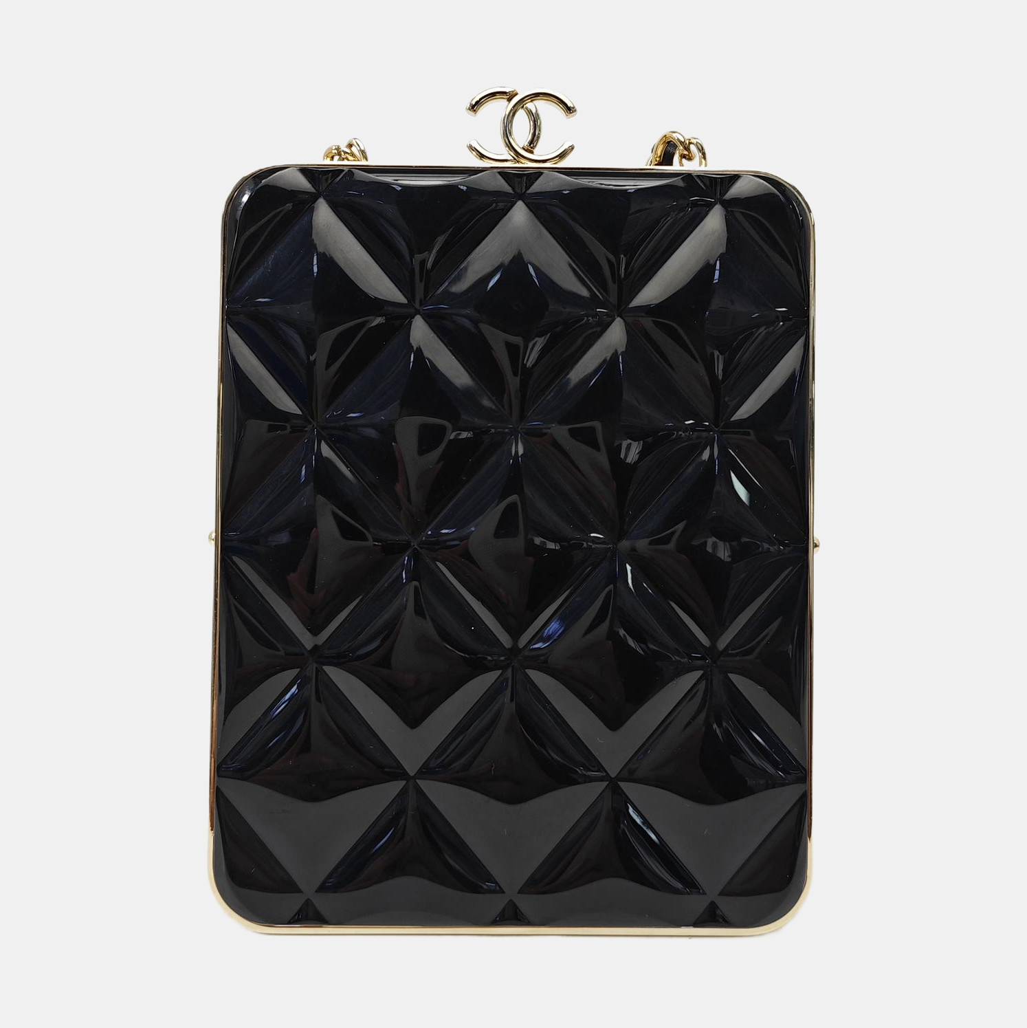 Quilted Lambskin Shoulder Bag Black
