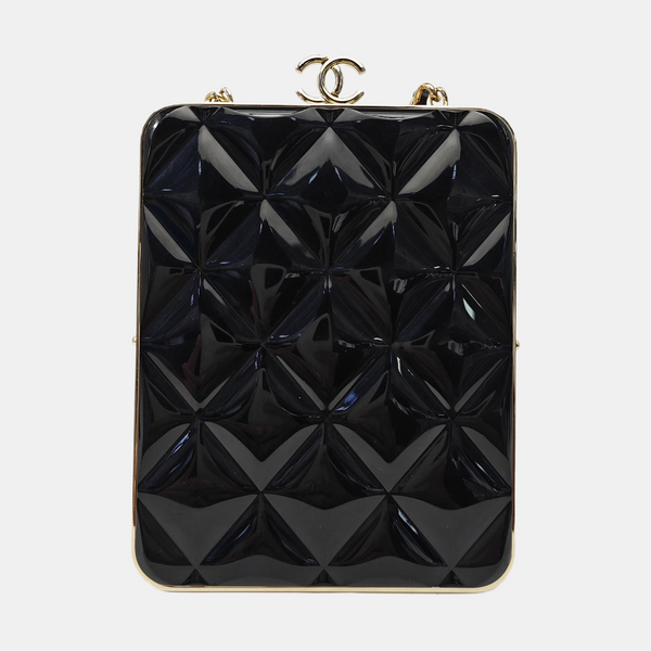 Quilted Lambskin Shoulder Bag Black