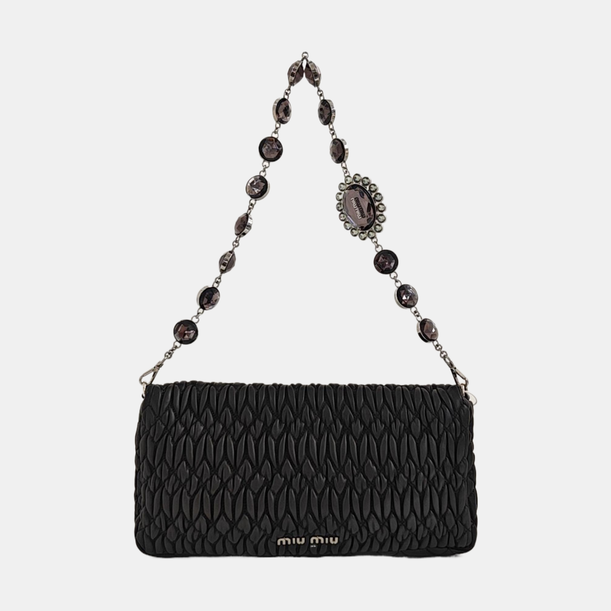 Crystal Quilted Lambskin Black