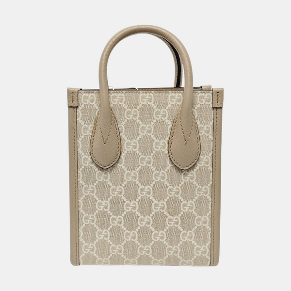 Retro Mini Monogram Coated Canvas Beige