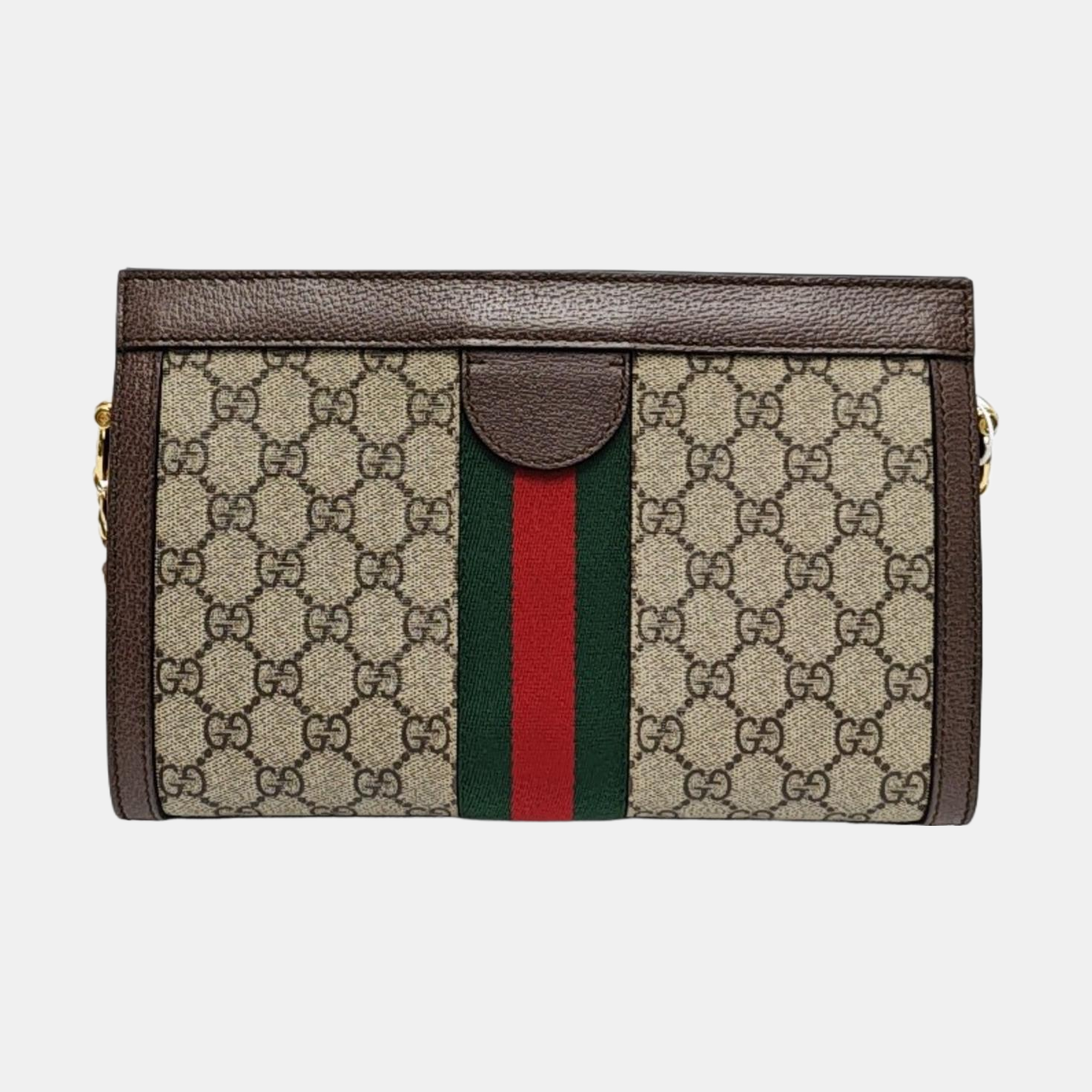Ophidia Small Monogram Coated Canvas Beige