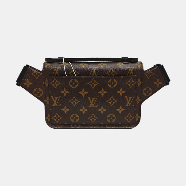 S LOCK Monogram Coated Canvas Brown