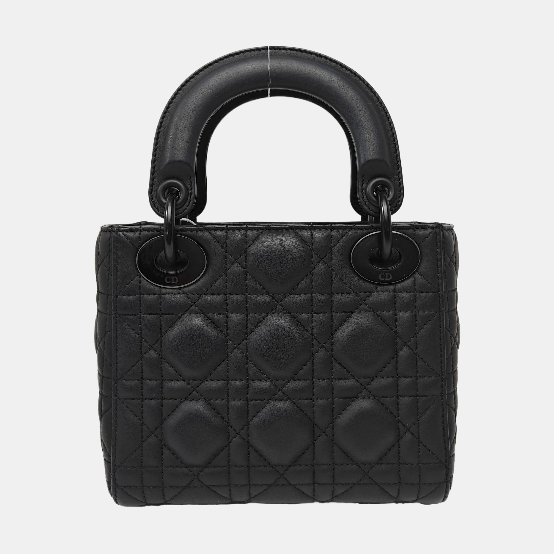 Lady Dior Mini Cannage Calfskin Black