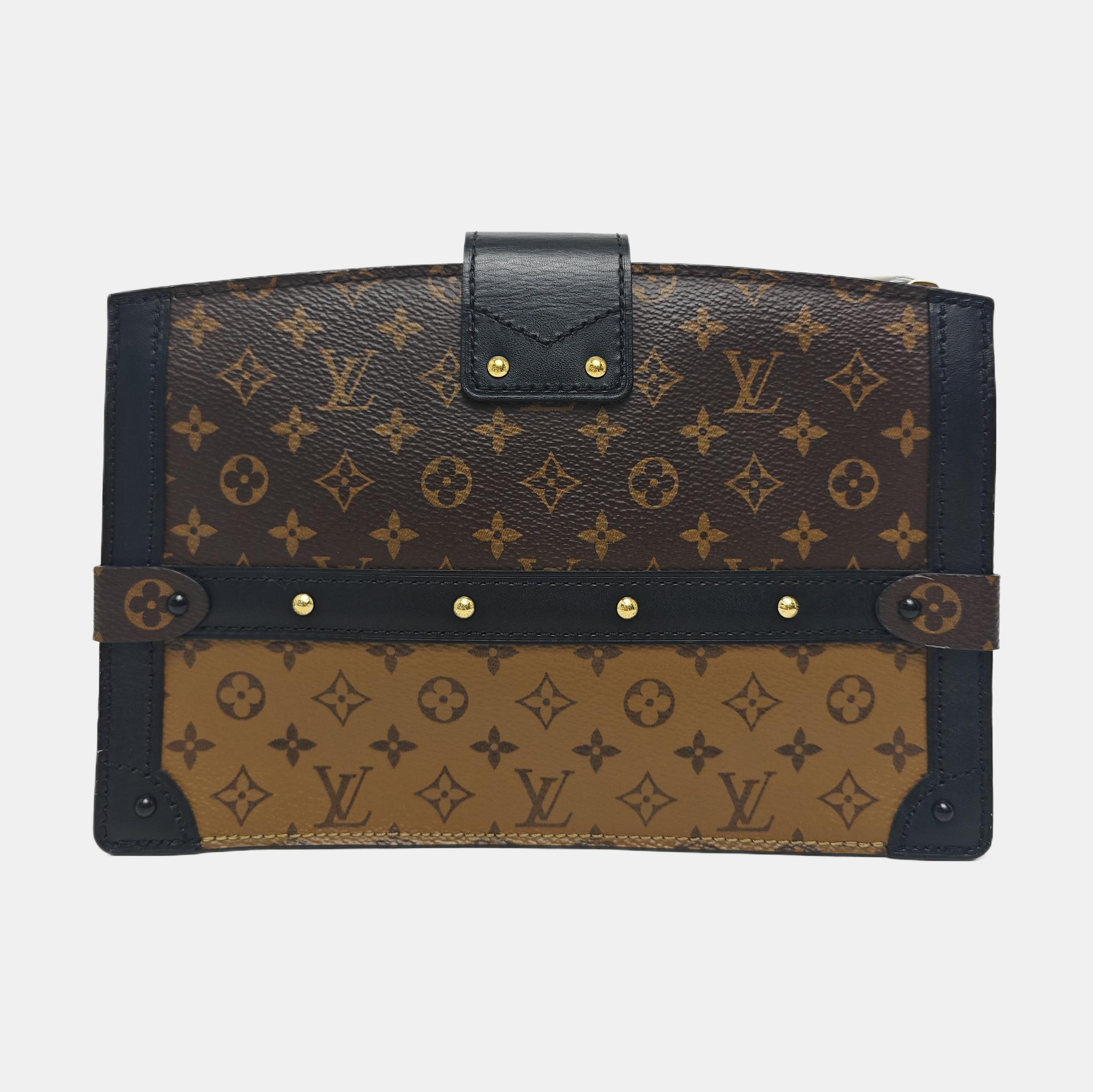 TRUNK Monogram Coated Canvas Brown