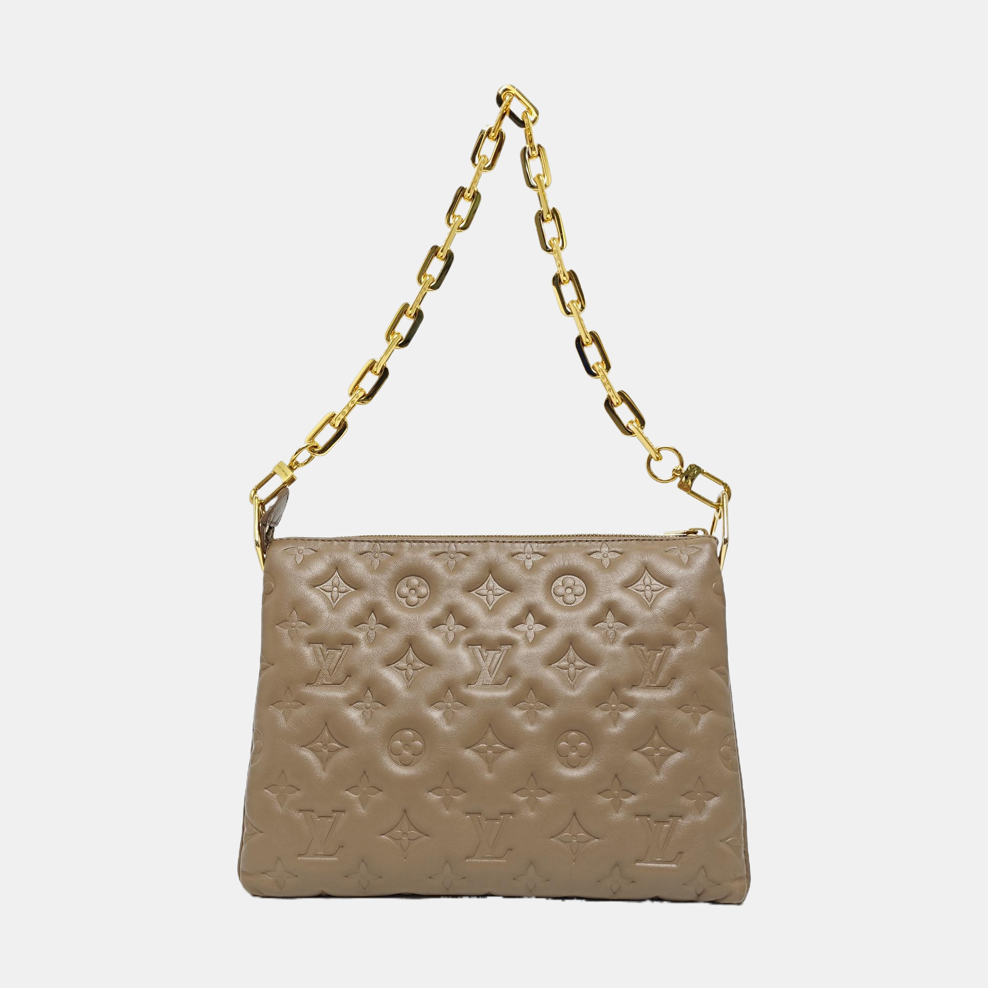 COUSSIN PM Monogram Lambskin Brown