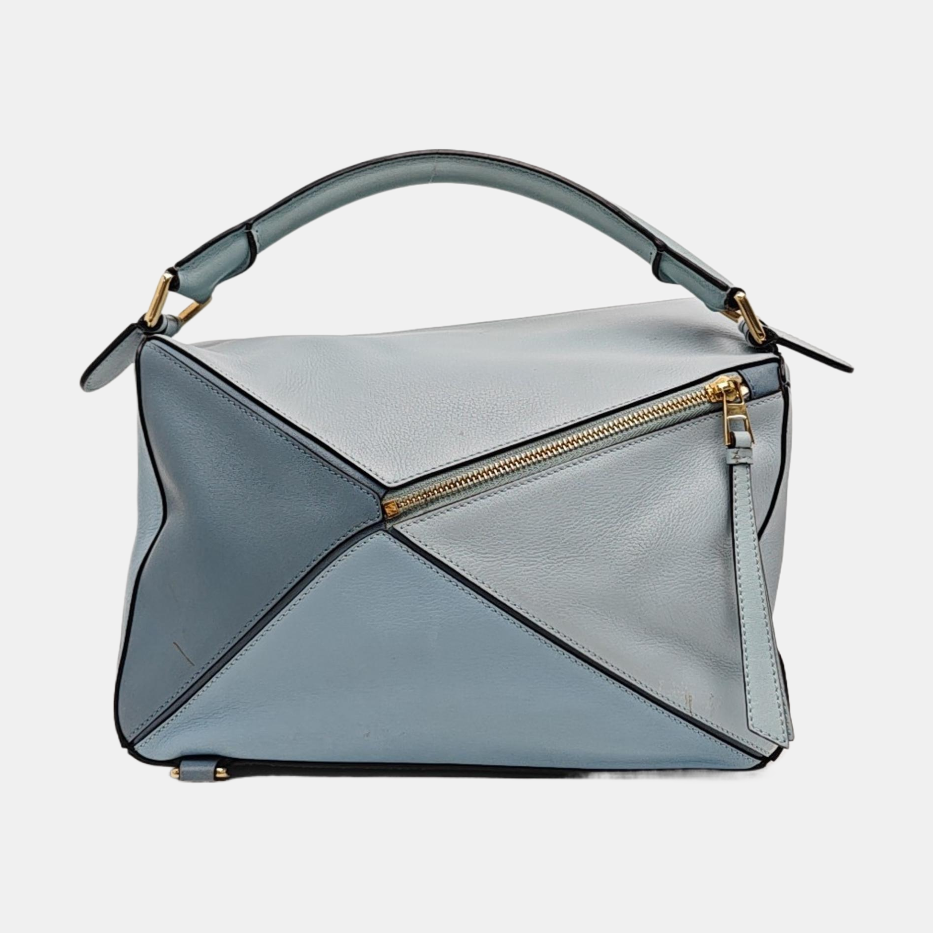 Puzzle Medium Calfskin Blue