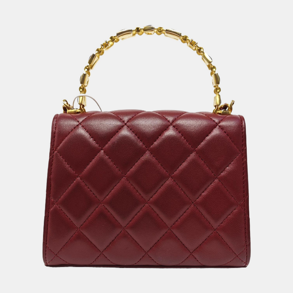 KELLY Medium Quilted Lambskin Red
