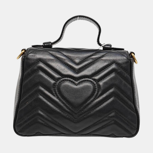 GG Marmont Mini Quilted Calfskin Black