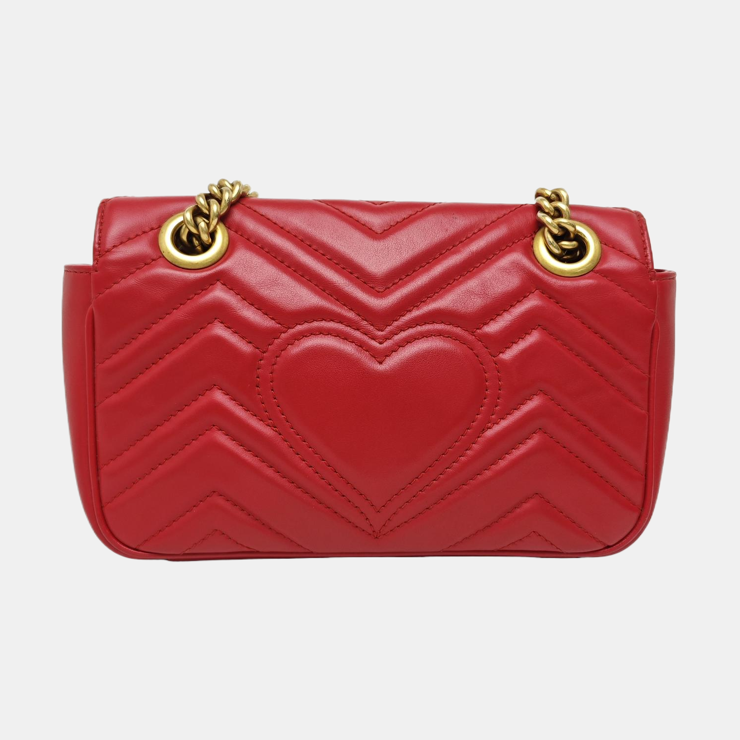 GG Marmont Small Quilted Calfskin Red