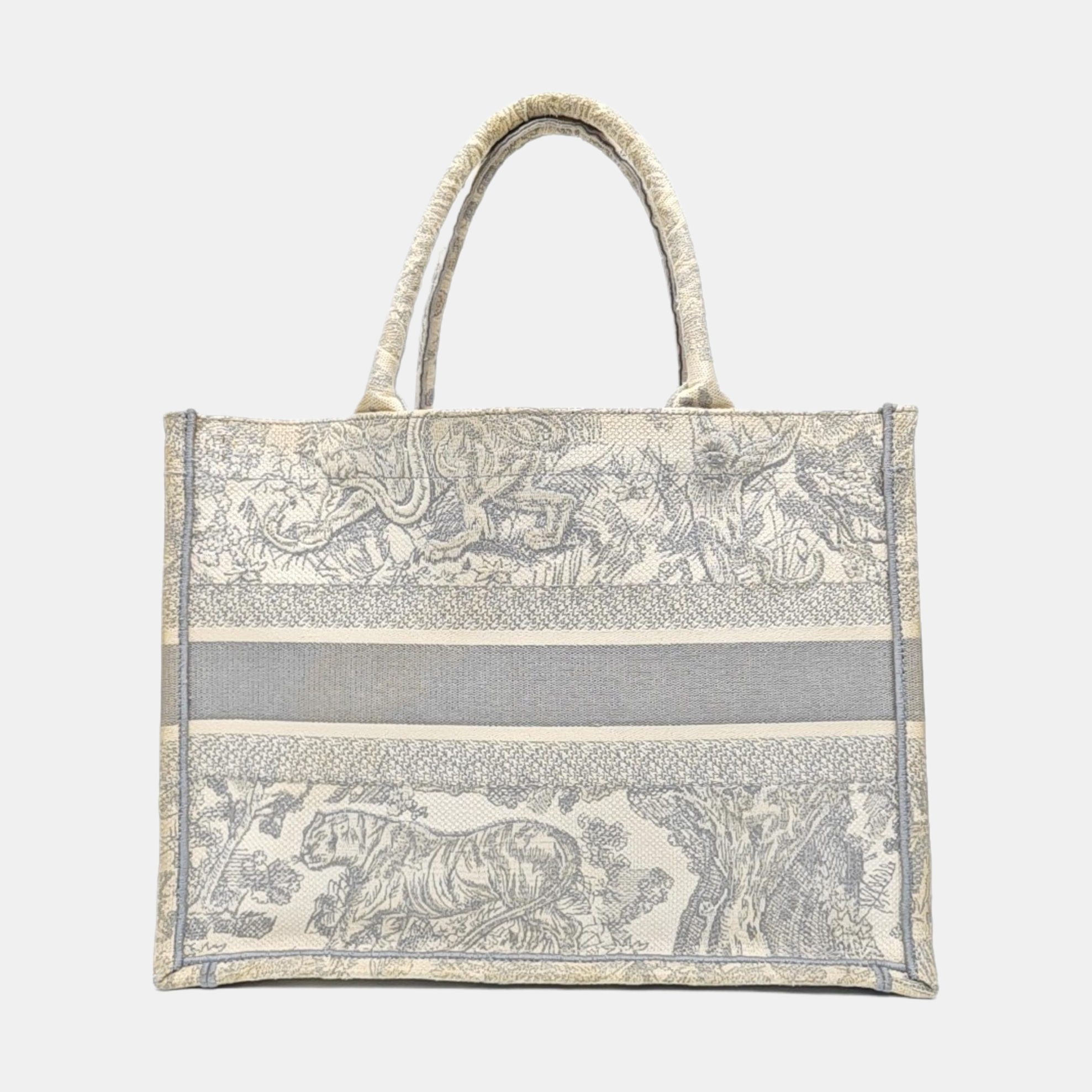 Book Tote Medium Canvas Gray