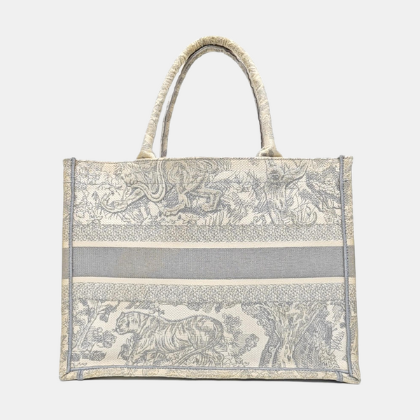 Book Tote Medium Canvas Gray