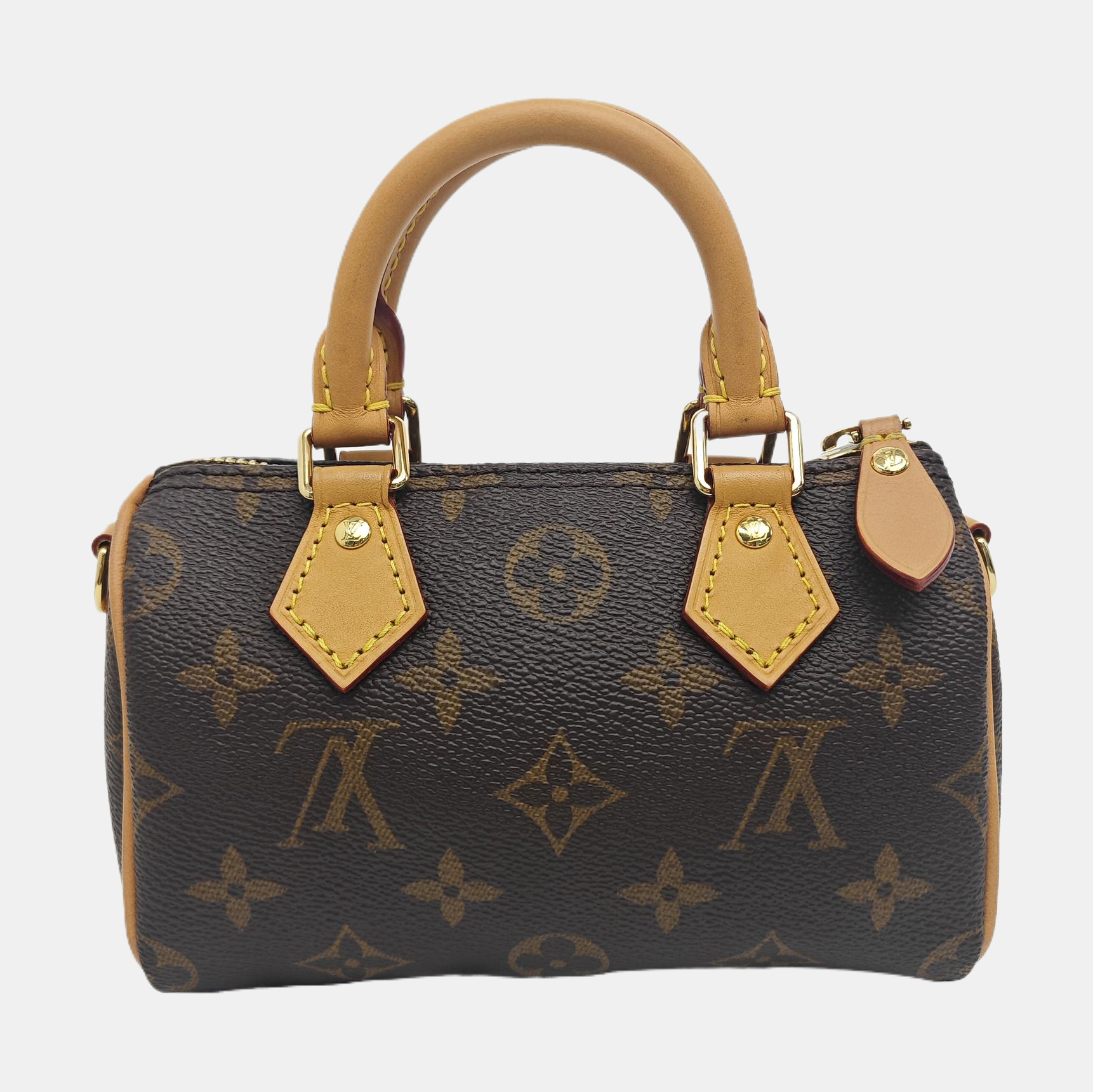 SPEEDY Nano Monogram Coated Canvas Brown
