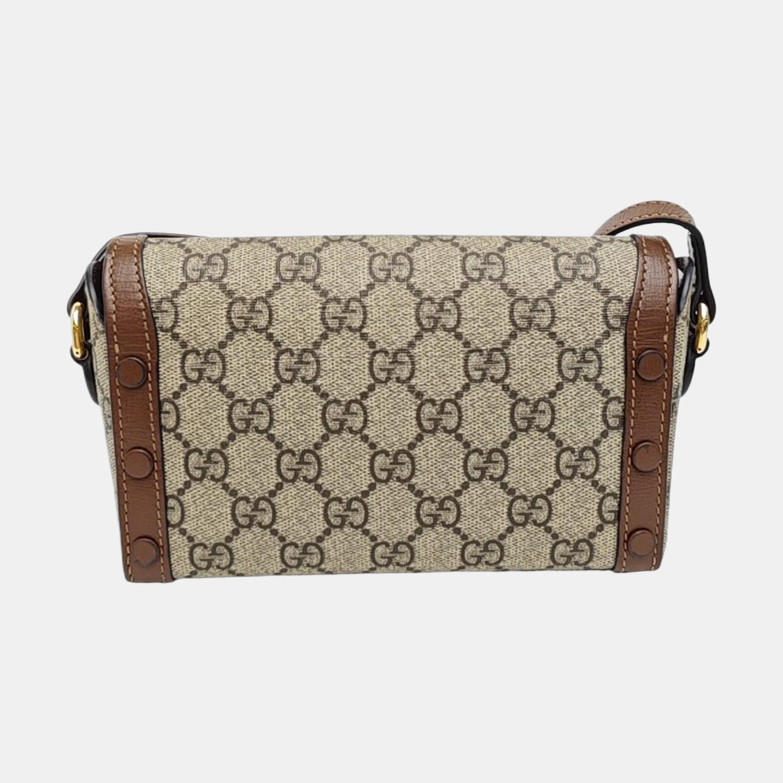 Horsebit 1955 Mini Monogram Coated Canvas Beige