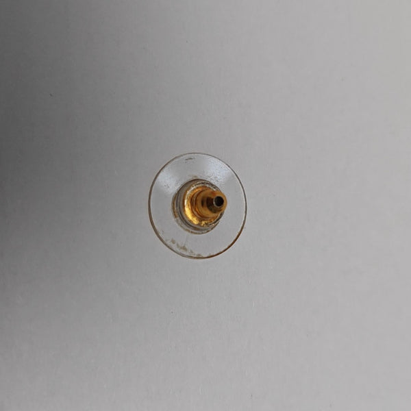 CC Logo Metal Gold Stud Earrings