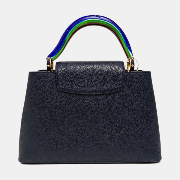 CAPUCINES MM Calfskin Blue