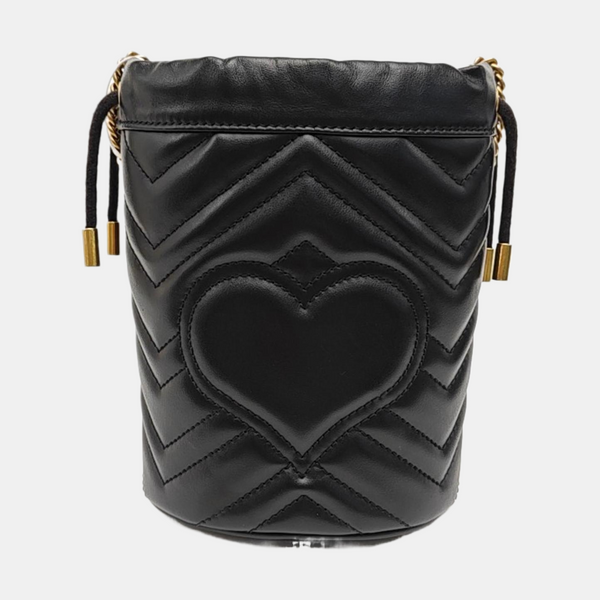 GG Marmont Mini Quilted Calfskin Black