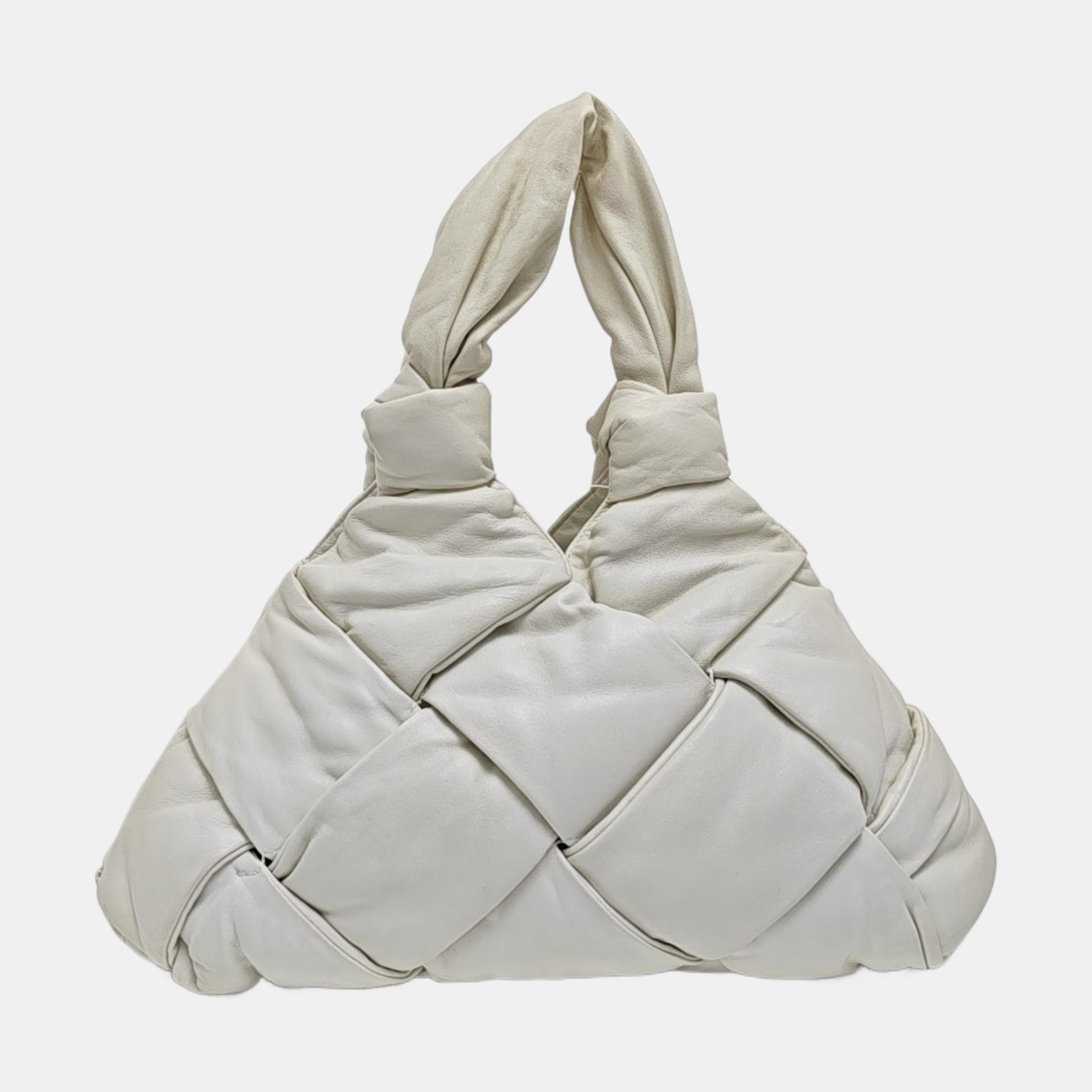 Lambskin Top Handle Bag White