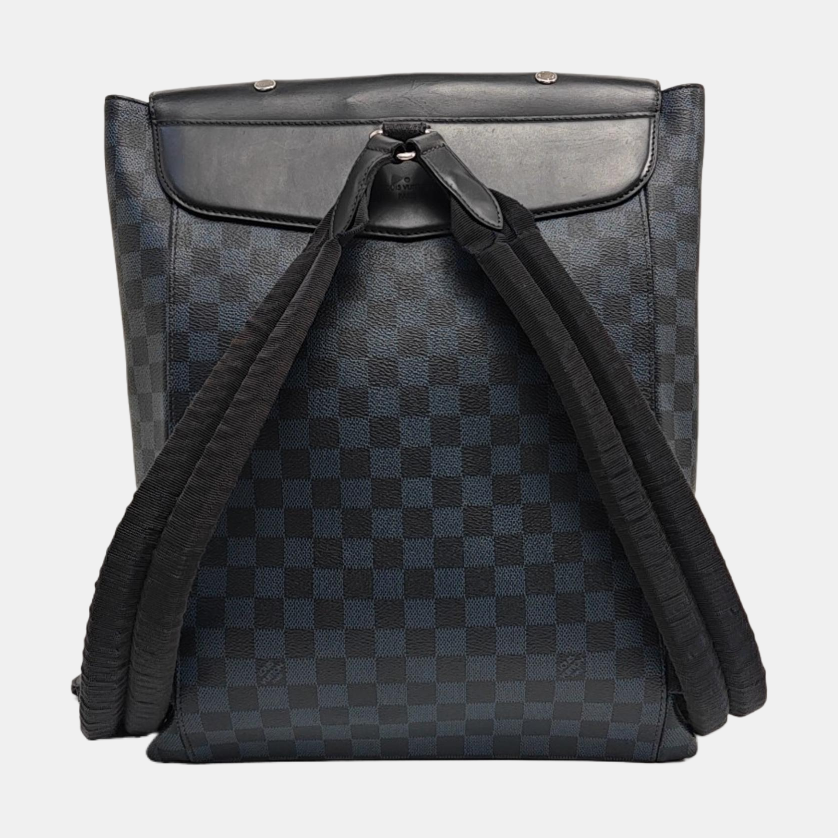 Damier Coated Canvas Backpack Blue
