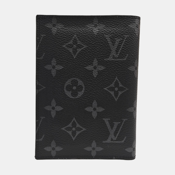 Monogram Coated Canvas Card Holder Gray