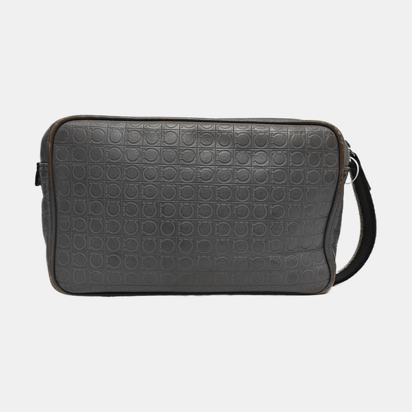 Calfskin Top Handle Bag Gray