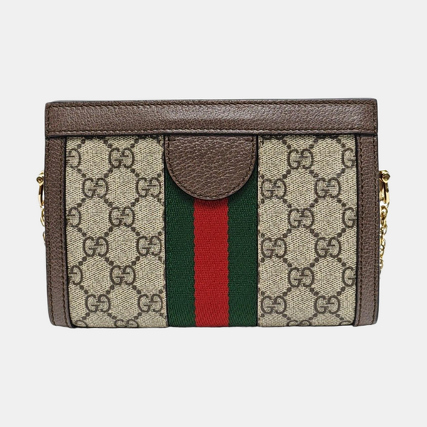 Ophidia Mini Monogram Coated Canvas Beige