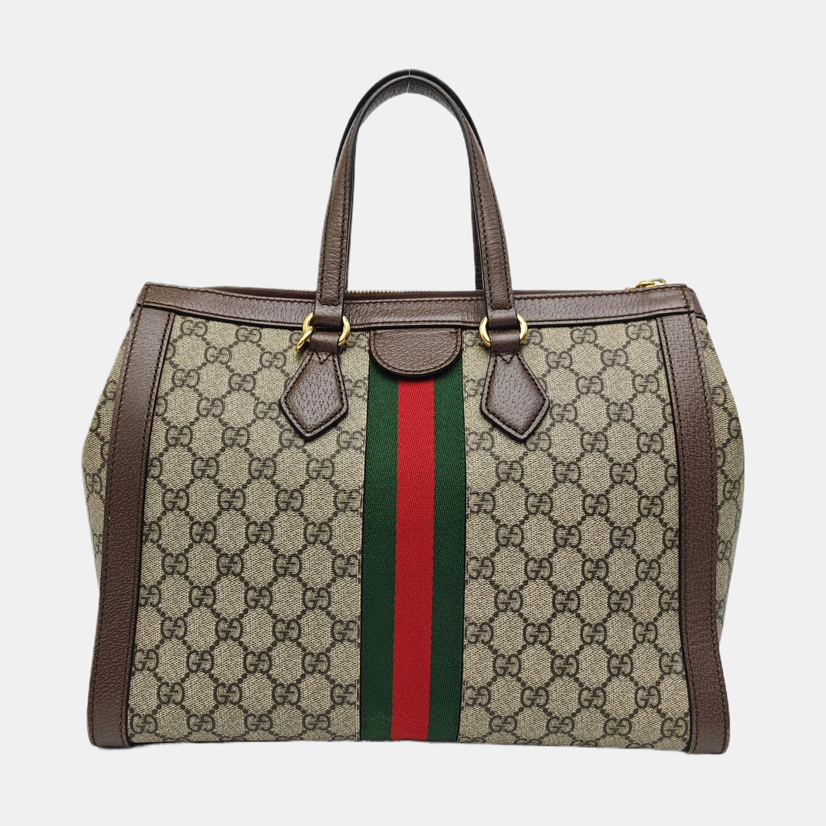 Ophidia Medium Monogram Coated Canvas Beige