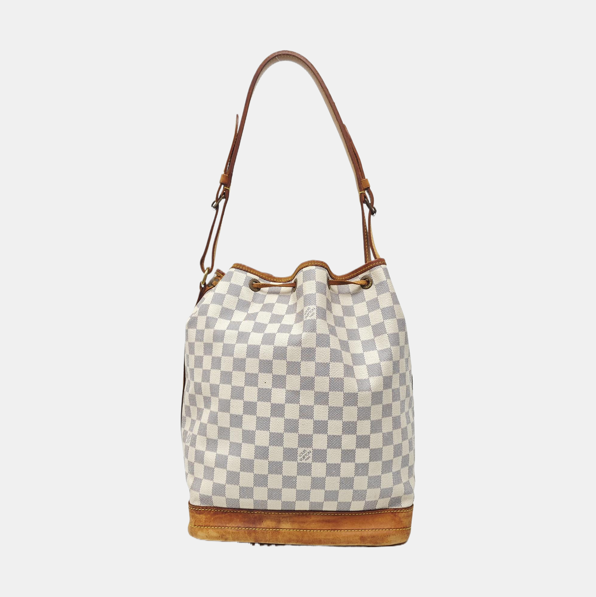 NOÉ GM Damier Azur Coated Canvas White