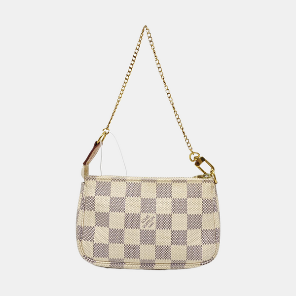 ACCESSOIRES Mini Damier Azur Coated Canvas White