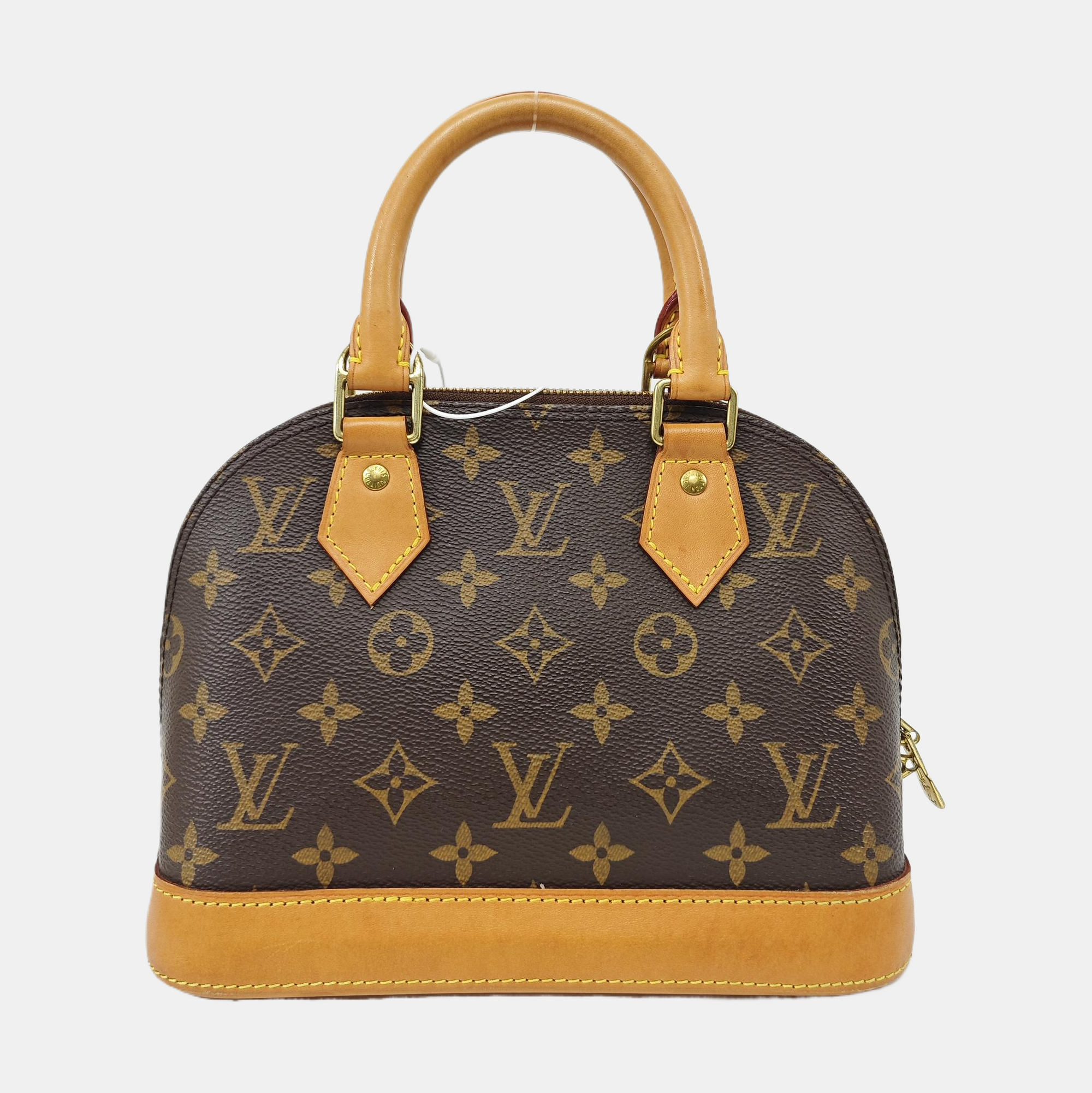 ALMA BB Monogram Coated Canvas Brown