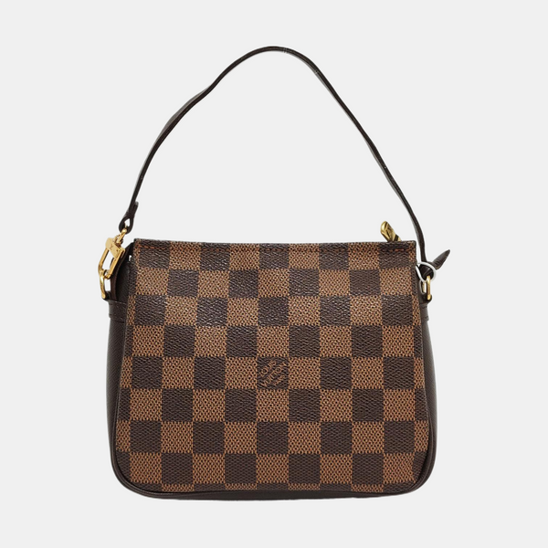 TROUSSE MAKE UP Damier Ebene Coated Canvas Brown