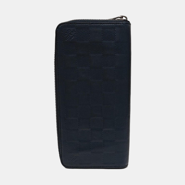 ZIPPY Damier Calfskin Blue Wallet