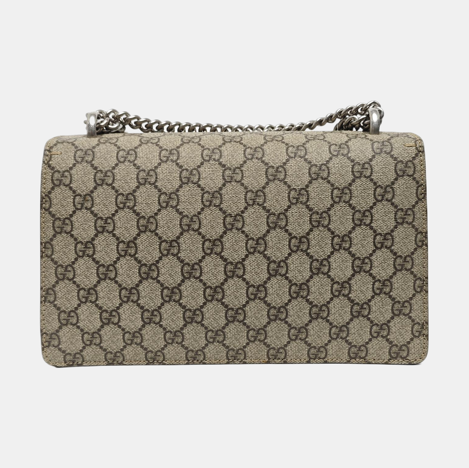 Dionysus Small Monogram Coated Canvas Beige