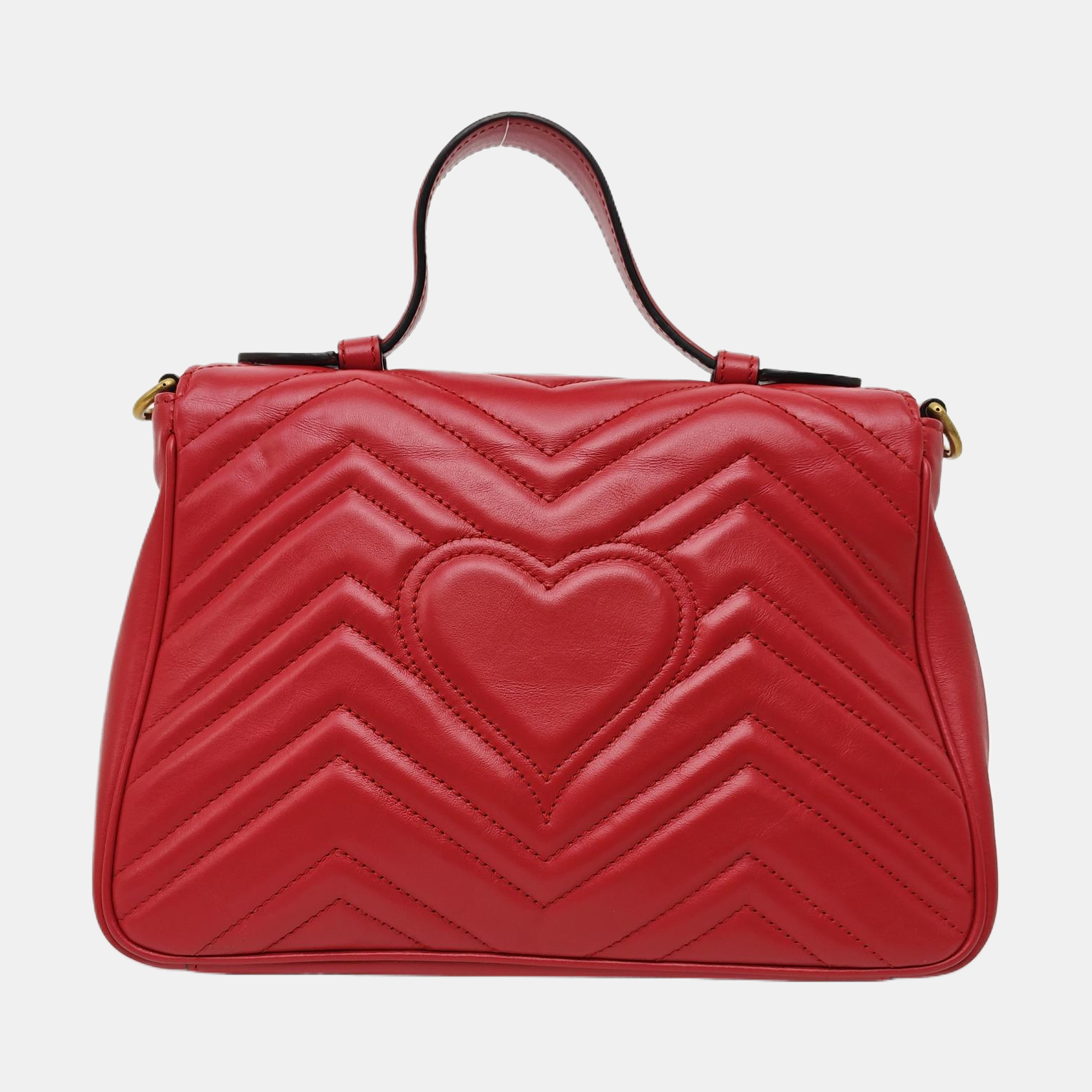 GG Marmont Small Quilted Calfskin Red
