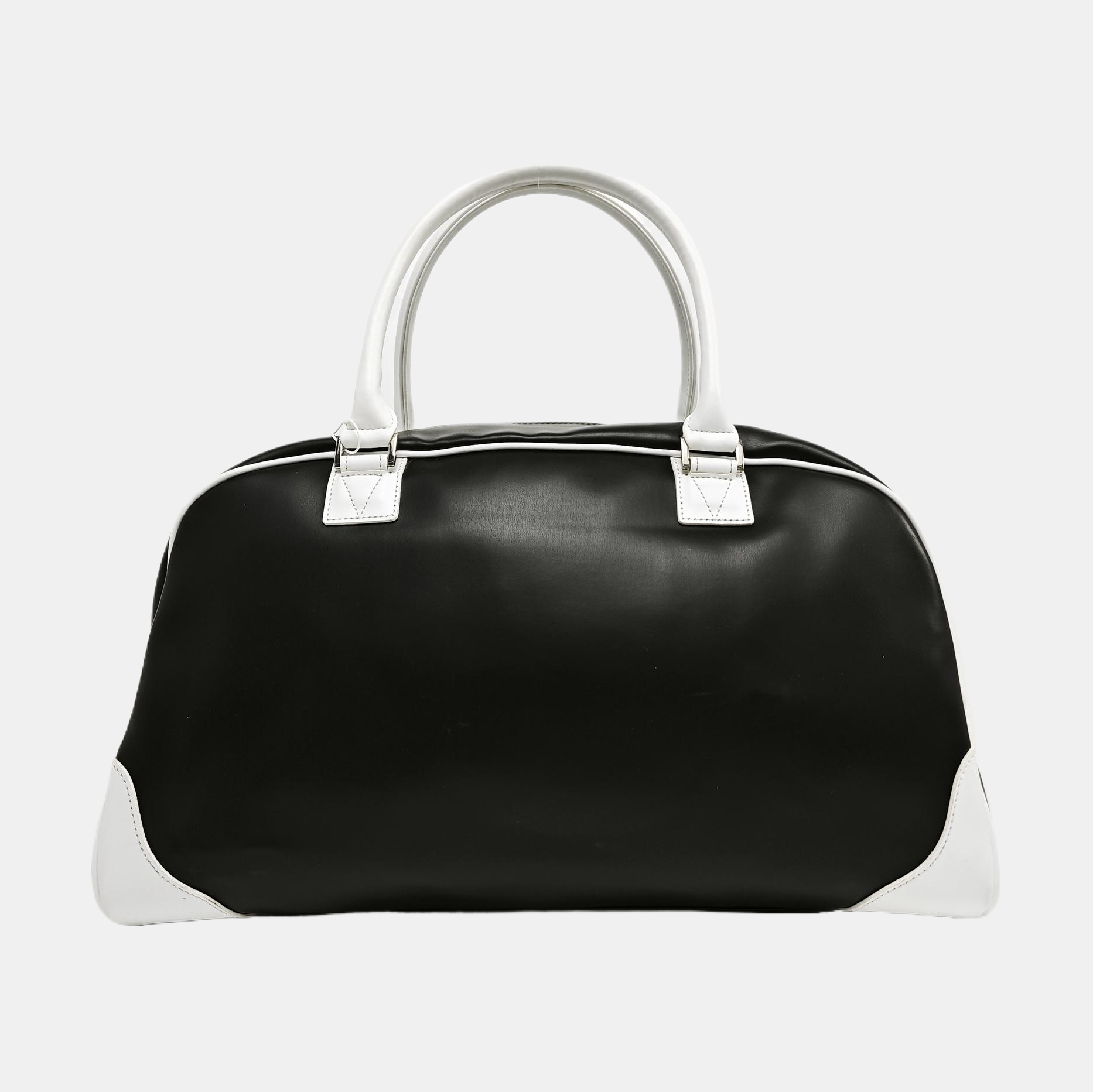Leather Top Handle Bag Black