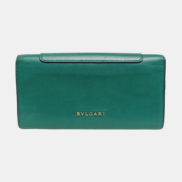 SERPENTI FOREVER Calfskin Green Wallet