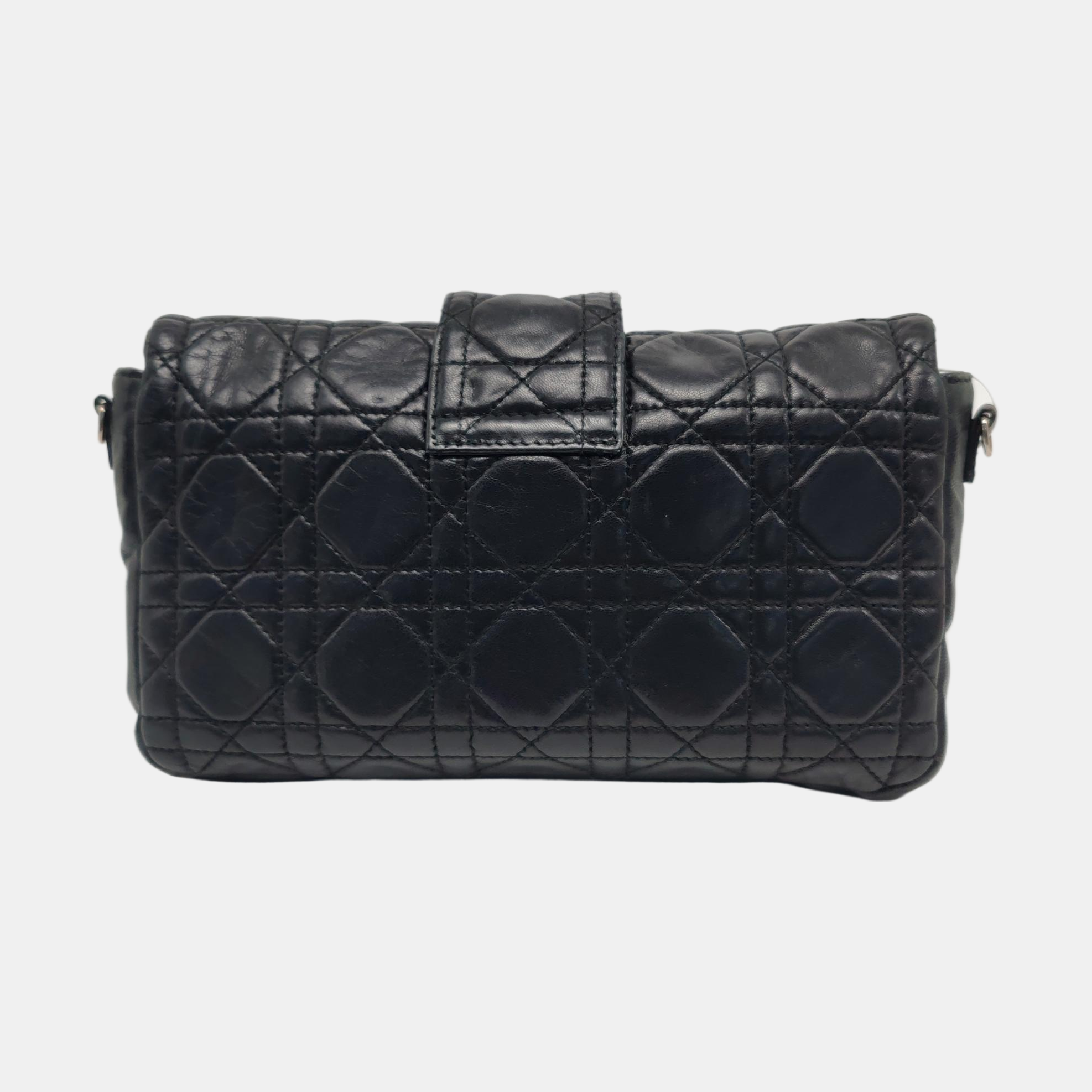 Authenticated pre-owned  Miss Dior Cannage Calfskin Black - Shoulder Bag at Looply