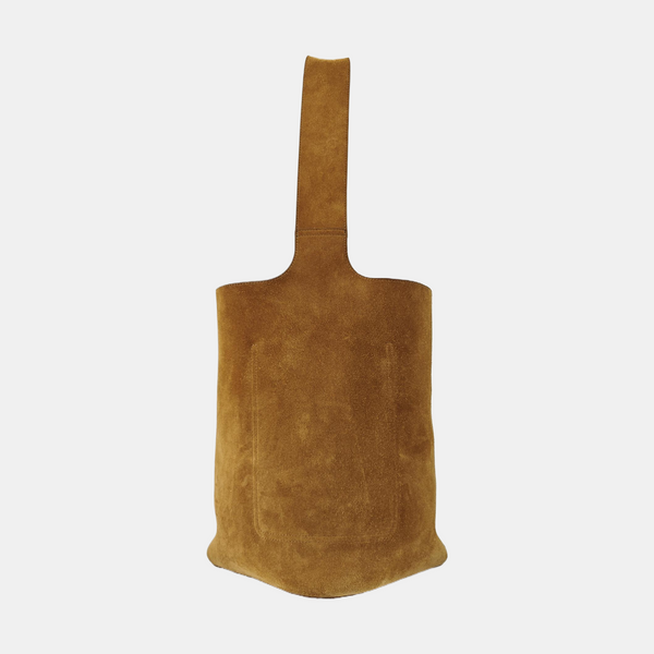 Pebble Bucket Large Suede Brown