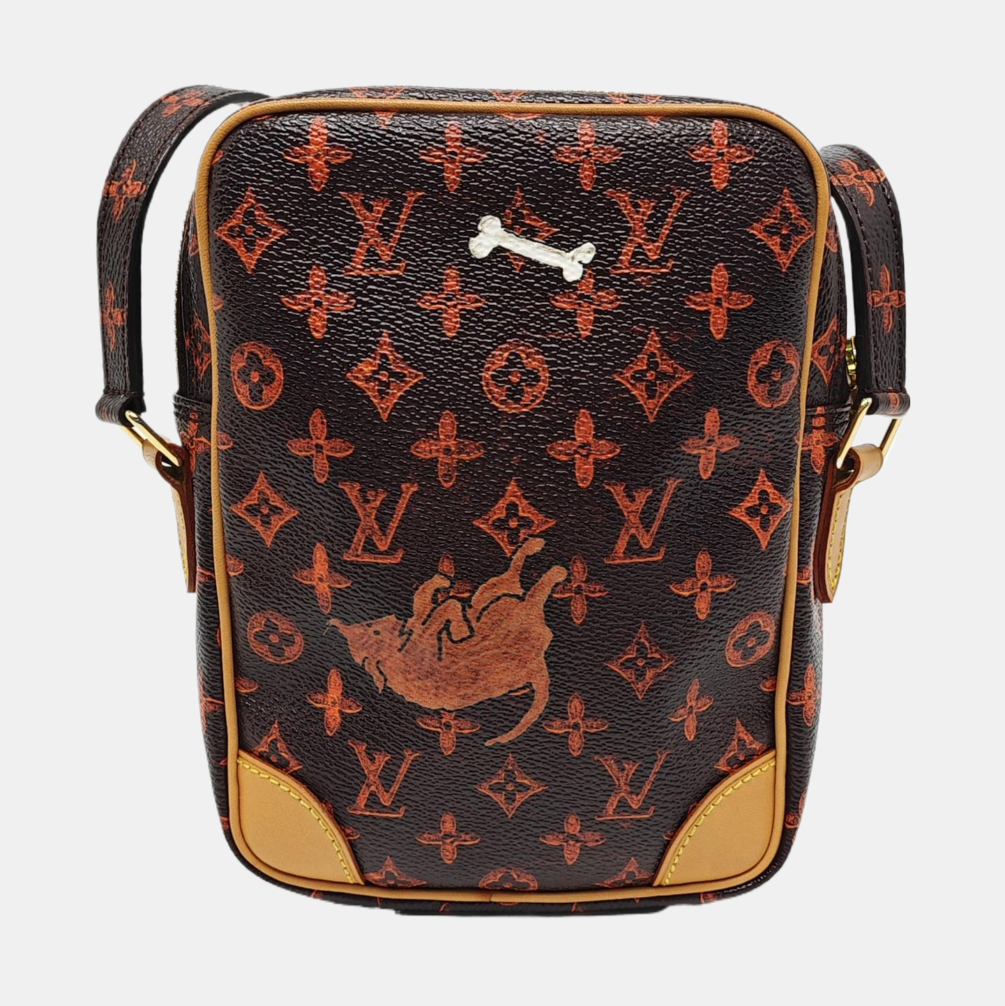 DANUBE MM Monogram Coated Canvas Brown