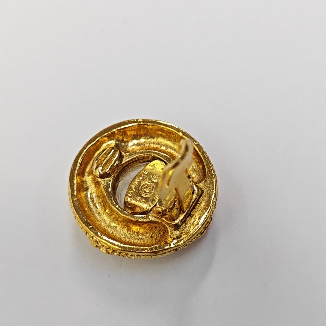 Metal Gold Clip On Earrings