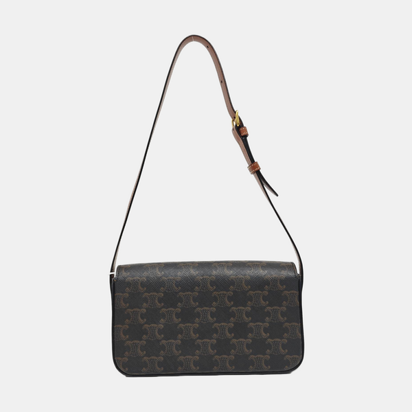 TRIOMPHE Small Coated Canvas Brown