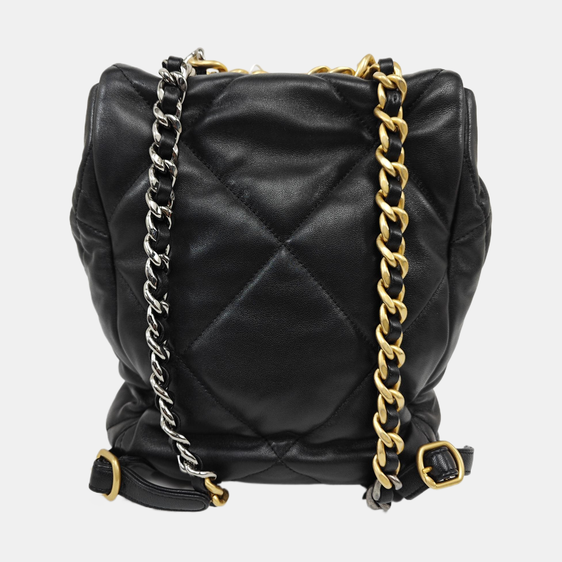 CHANEL 19 Mini Quilted Lambskin Black