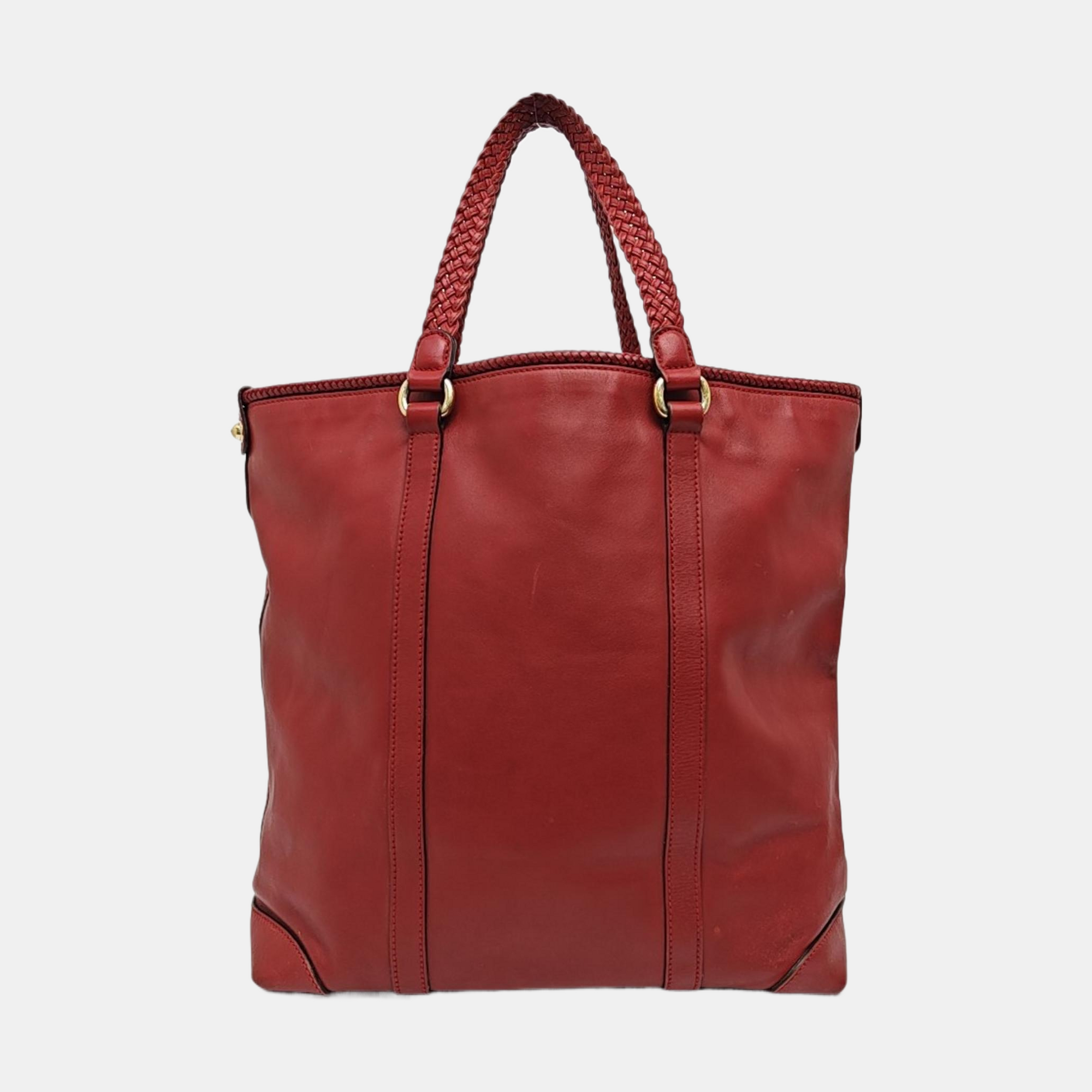 Calfskin Tote Bag Red