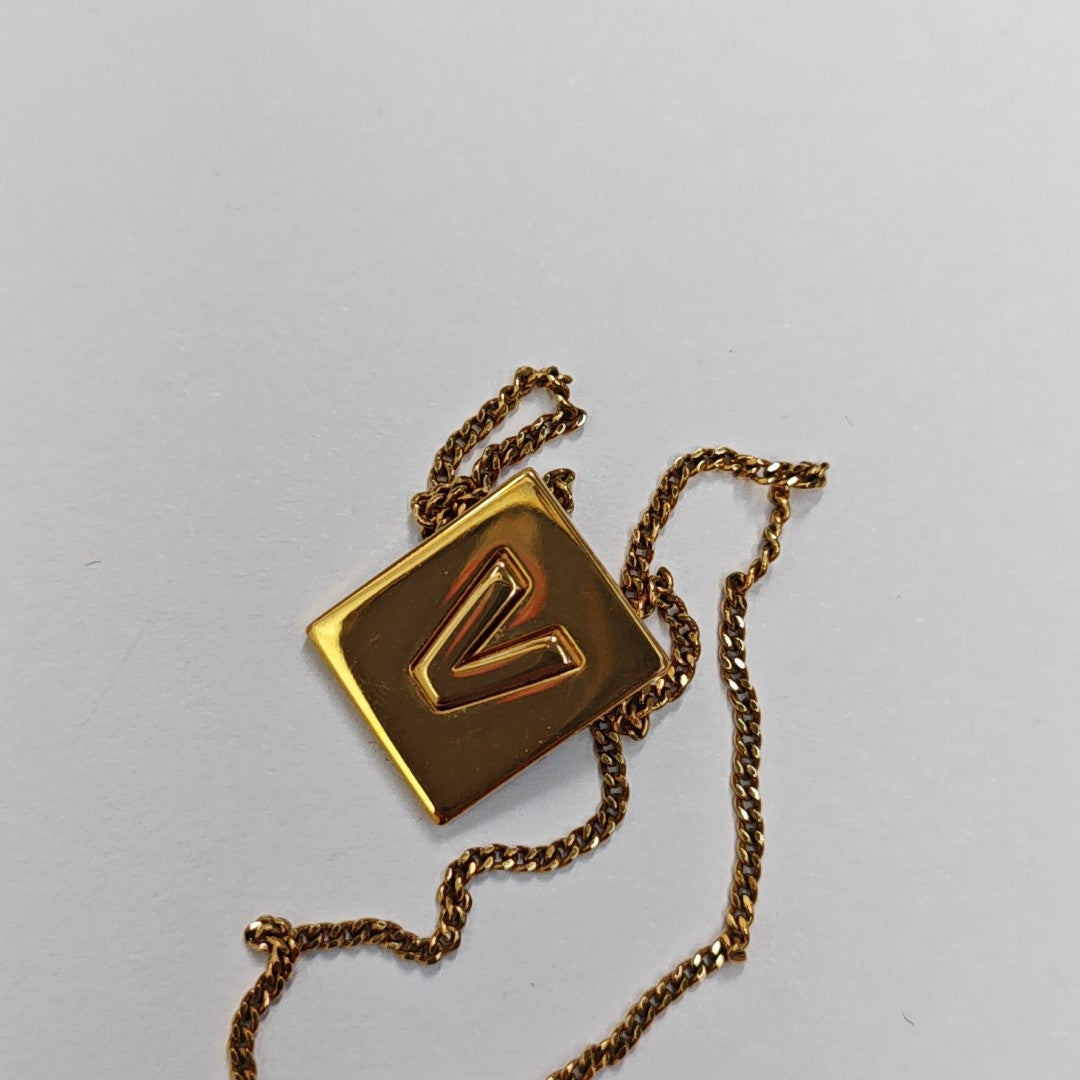 ALPHABET Brass Gold Necklace