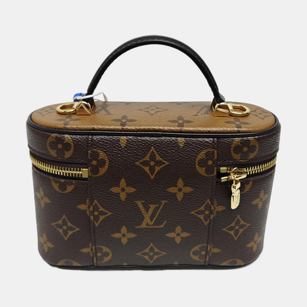 Vanity Chain Pouch Monogram Coated Canvas Brown