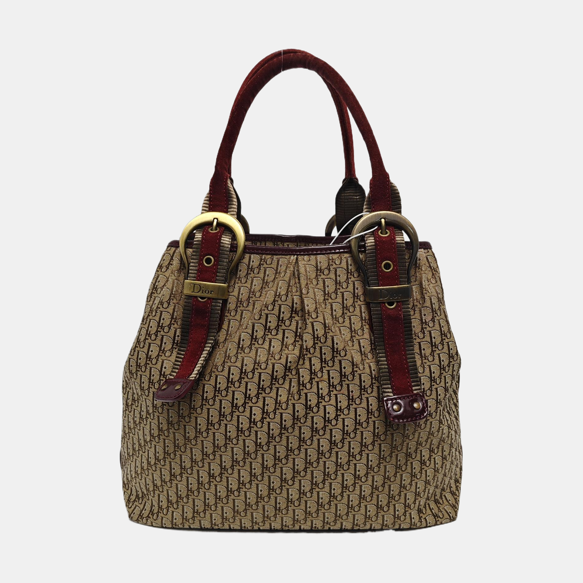 Oblique Canvas Tote Bag Beige