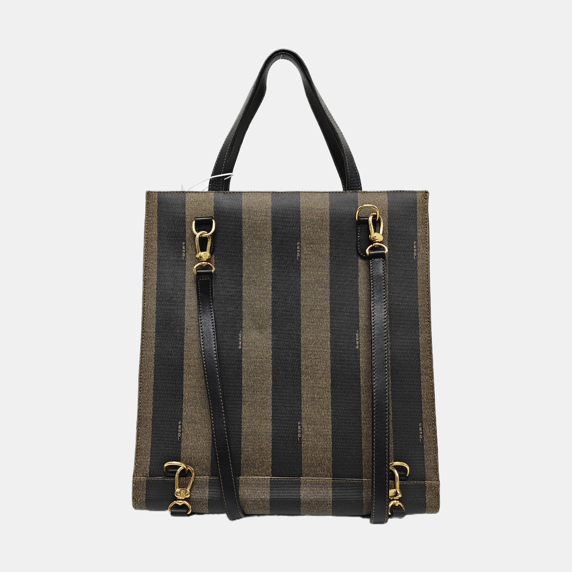 Coated Canvas Backpack Brown
