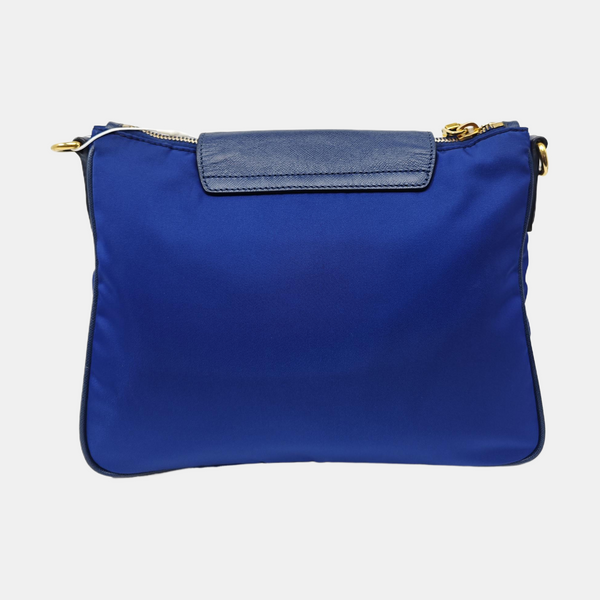 Nylon Shoulder Bag Blue