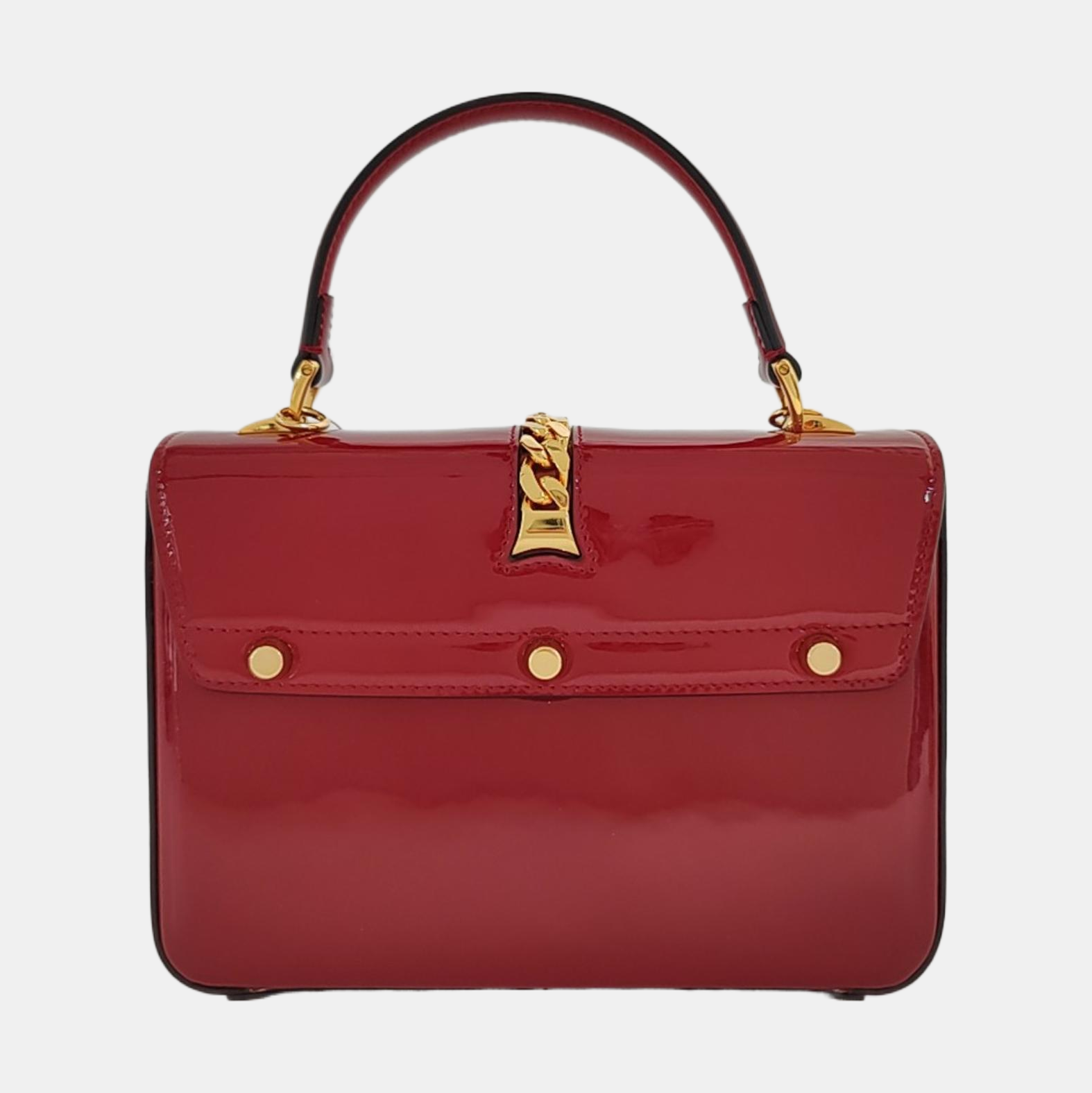 Authenticated pre-owned  Sylvie 1969 Mini Patent Leather Red - Shoulder Bag at Looply