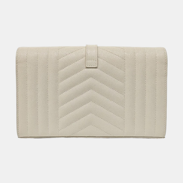 ENVELOPE Small Quilted Calfskin White